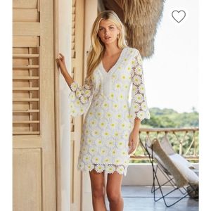 Boston Proper Daisy lace tunic dress